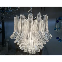 Discount Pamono Sputnik Chandelier with Clear Seghettata Italian Glass by Simoeng