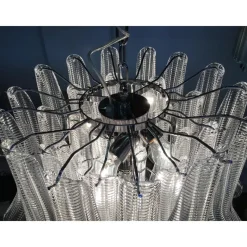 Discount Pamono Sputnik Chandelier with Clear Seghettata Italian Glass by Simoeng