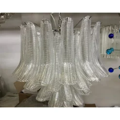 Discount Pamono Sputnik Chandelier with Clear Seghettata Italian Glass by Simoeng