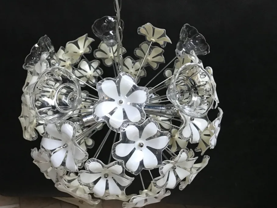 Discount Pamono Sputnik Chrome Ceiling Lamp, 1970s