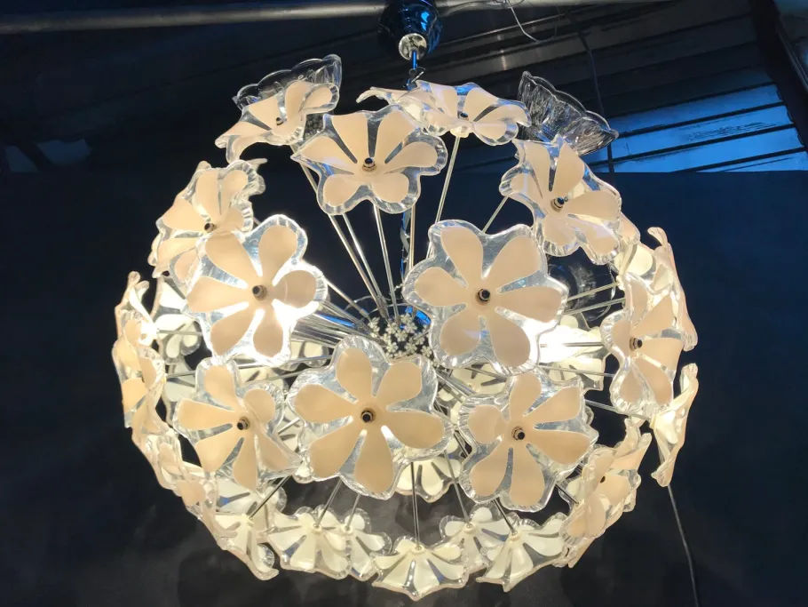 Discount Pamono Sputnik Chrome Ceiling Lamp, 1970s