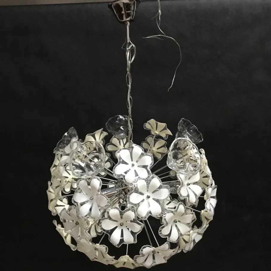 Discount Pamono Sputnik Chrome Ceiling Lamp, 1970s