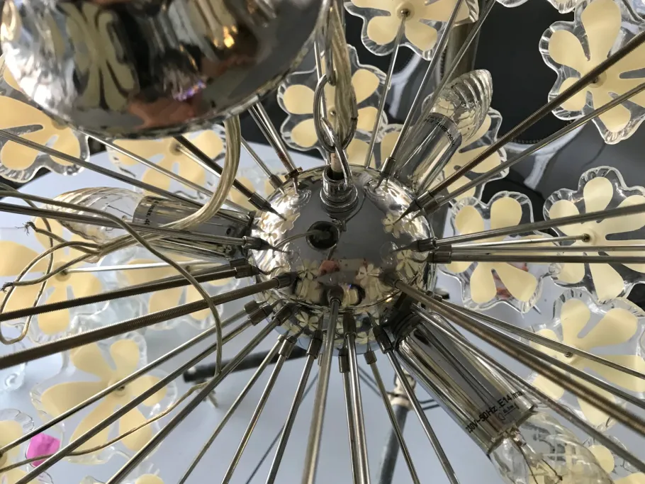 Discount Pamono Sputnik Chrome Ceiling Lamp, 1970s