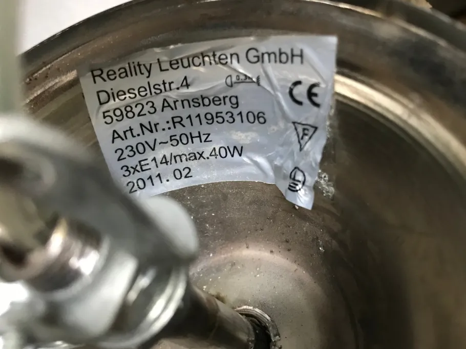 Discount Pamono Sputnik Chrome Ceiling Lamp, 1970s