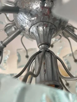 Hot Pamono Sputnik Cut-Glass 13-Bulb Chandelier attributed to Fontana Arte, 1960s