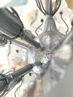 Hot Pamono Sputnik Cut-Glass 13-Bulb Chandelier attributed to Fontana Arte, 1960s