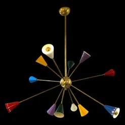 Clearance Pamono Sputnik Lamp in Golden Brass