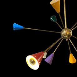 Clearance Pamono Sputnik Lamp in Golden Brass