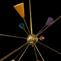 Clearance Pamono Sputnik Lamp in Golden Brass