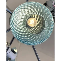 New Pamono Sputnik Light-Blue Ballotton Murano Glass Chandelier by Simoeng