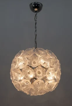 Clearance Pamono Sputnik Murano Glass Flowers Chandelier by Paolo Venini for Veart, 1960s