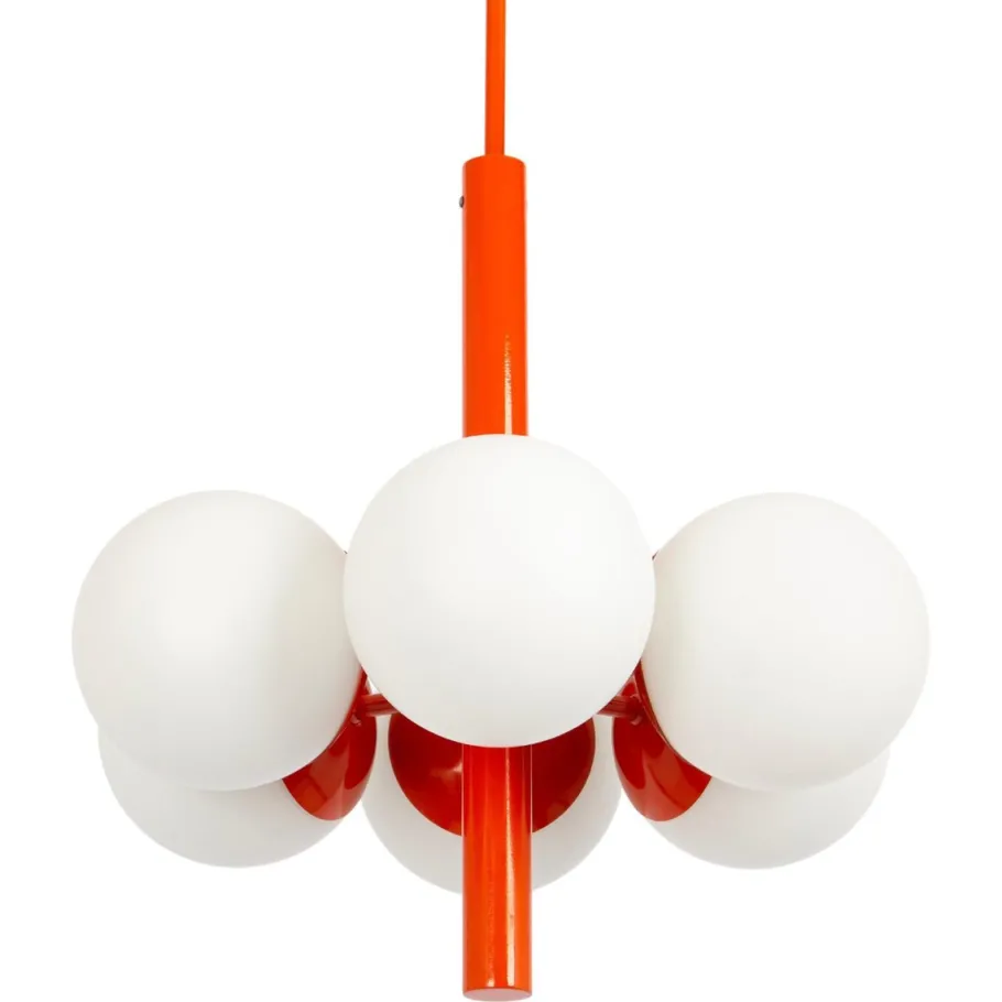 Discount Pamono Sputnik Orange Pendant Light in Opal Glass from Kaiser Idell / Kaiser Leuchten, Germany, 1970s