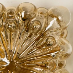 New Pamono Square Amber Bubble Sconce by Helena Tynell from Limburg, 1960s