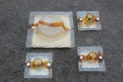 Sale Pamono Square Murano Glass Sconces by Toni Zuccheri for Venini, 1960s, Set of 4