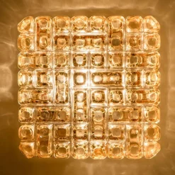 Sale Pamono Square Textured Glass Wall Light, Germany, 1960s