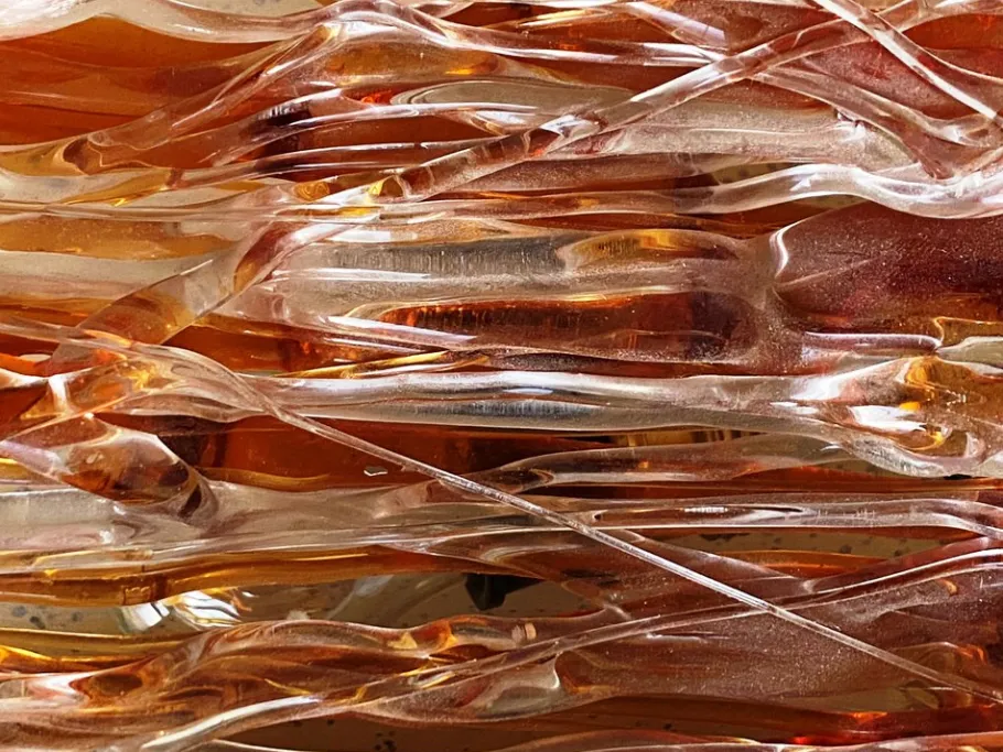 New Pamono Square Wall Light in Murano Glass from Mazzega, 1970s