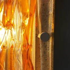 New Pamono Square Wall Light in Murano Glass from Mazzega, 1970s