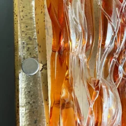 New Pamono Square Wall Light in Murano Glass from Mazzega, 1970s