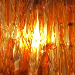 New Pamono Square Wall Light in Murano Glass from Mazzega, 1970s