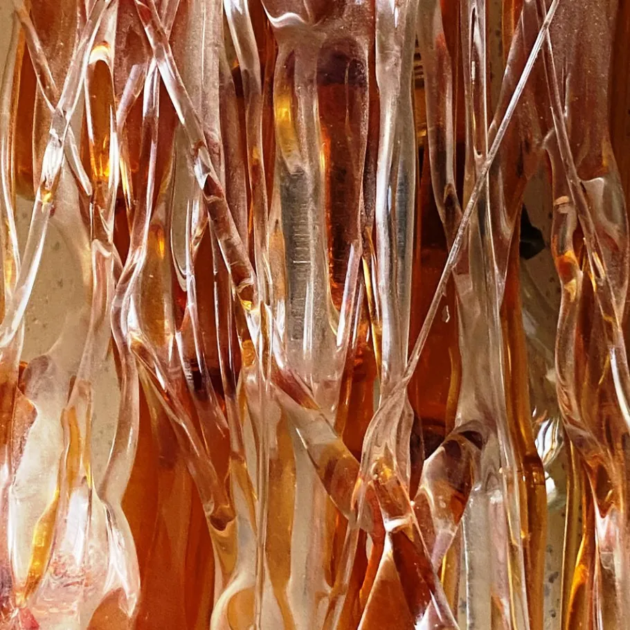 New Pamono Square Wall Light in Murano Glass from Mazzega, 1970s