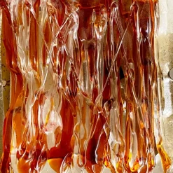 New Pamono Square Wall Light in Murano Glass from Mazzega, 1970s