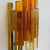 Clearance Pamono Stacked Glass and Brass Wall Sconce by Svend Aage Holm Sørensen, 1960s