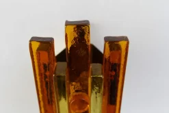 Clearance Pamono Stacked Glass and Brass Wall Sconce by Svend Aage Holm Sørensen, 1960s