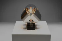 Pamono Stainless Steel Table Lamp by Edera Radici for Sagim, 1970