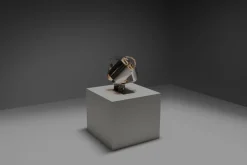 Pamono Stainless Steel Table Lamp by Edera Radici for Sagim, 1970