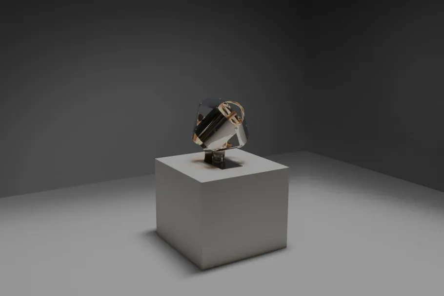 Pamono Stainless Steel Table Lamp by Edera Radici for Sagim, 1970