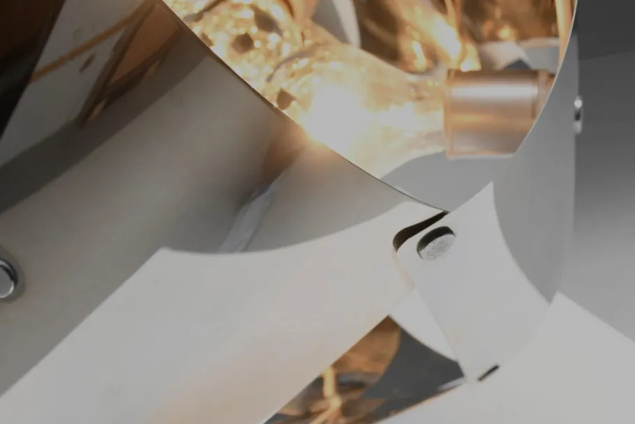 Pamono Stainless Steel Table Lamp by Edera Radici for Sagim, 1970