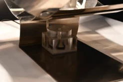 Pamono Stainless Steel Table Lamp by Edera Radici for Sagim, 1970