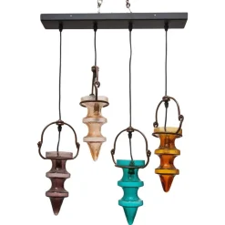 Hot Pamono Stalactites Cascade Lamp in Colored Glass attributed to Nanny Still for Raak, 1960s