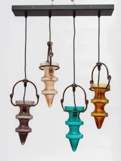 Hot Pamono Stalactites Cascade Lamp in Colored Glass attributed to Nanny Still for Raak, 1960s