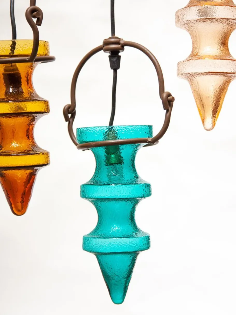 Hot Pamono Stalactites Cascade Lamp in Colored Glass attributed to Nanny Still for Raak, 1960s