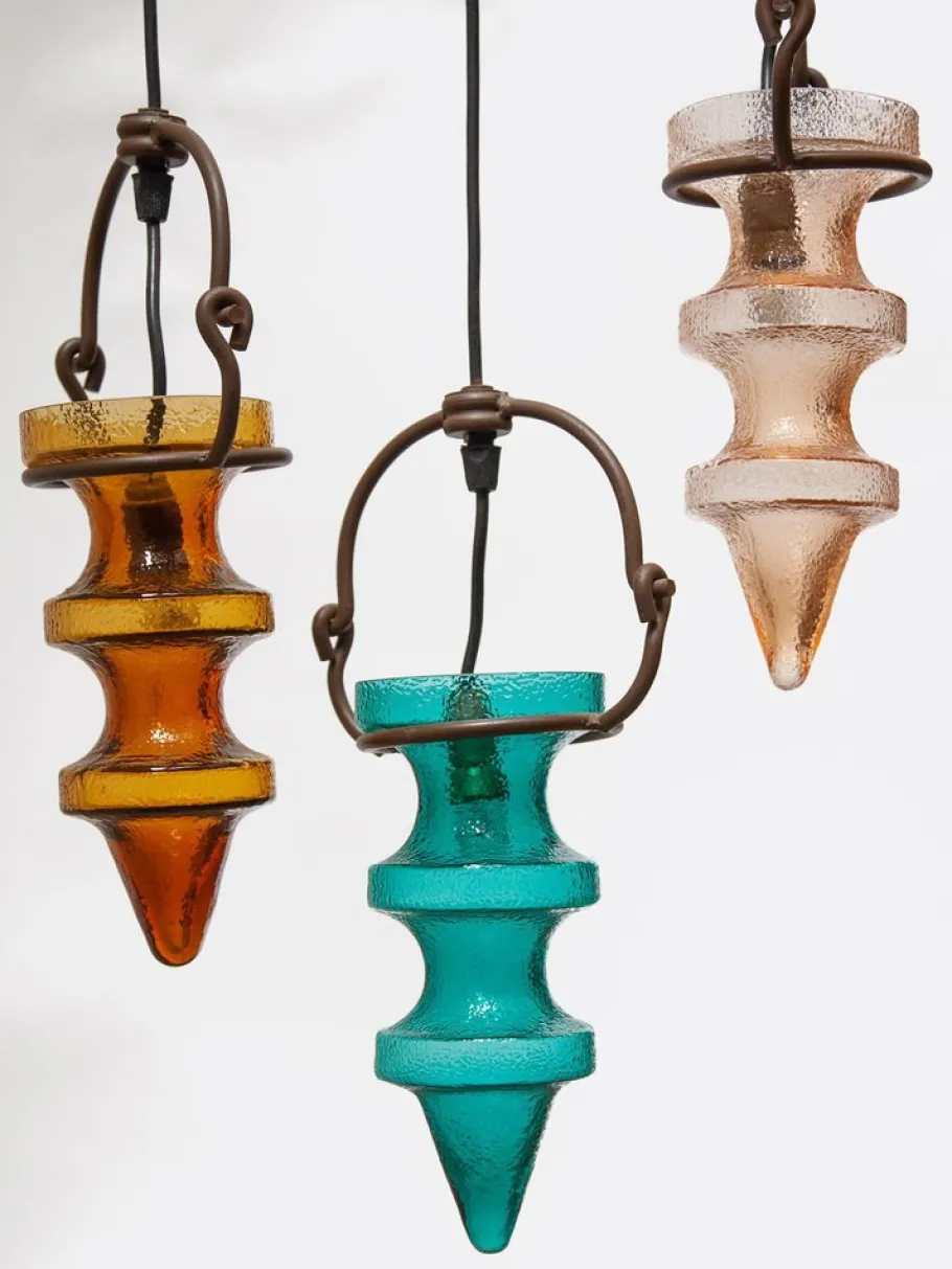 Hot Pamono Stalactites Cascade Lamp in Colored Glass attributed to Nanny Still for Raak, 1960s