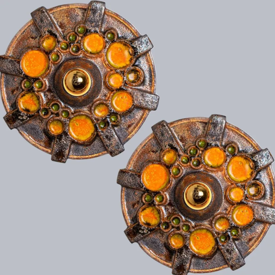 Discount Pamono Star Wall Lights from Kaiser Leuchten, Germany, 1970s