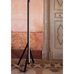 Hot Pamono Stecco Floor Lamp in Aluminum and Vegetable Tanned Leather by Oscar Maschera
