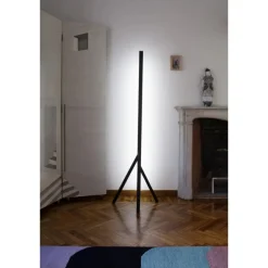 Hot Pamono Stecco Floor Lamp in Aluminum and Vegetable Tanned Leather by Oscar Maschera