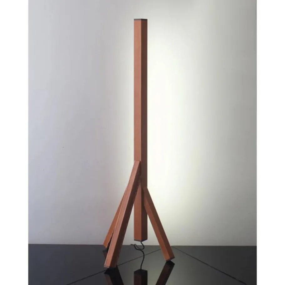 Best Pamono Steccolino Table Lamp in Aluminum and Vegetable Tanned Leather by Oscar Maschera