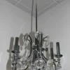 Discount Pamono Steel and Crystal Chandelier by Oscar Torlasco for Esperia