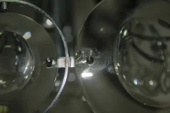 Discount Pamono Steel and Crystal Chandelier by Oscar Torlasco for Esperia