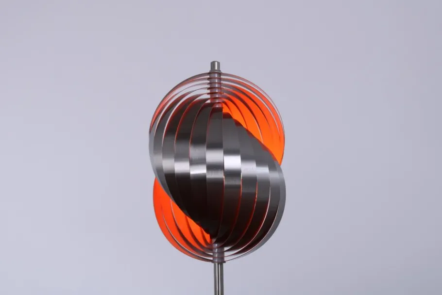 Best Pamono Steel Spiral Table Lamp by Henri Mathieu for Lyfa, 1970s