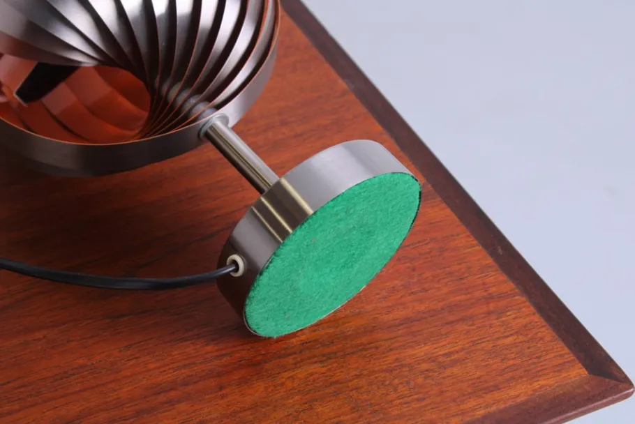 Best Pamono Steel Spiral Table Lamp by Henri Mathieu for Lyfa, 1970s