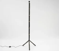 Best Pamono Stitched Leather Floor lamp by Jacques Adnet, 1950s