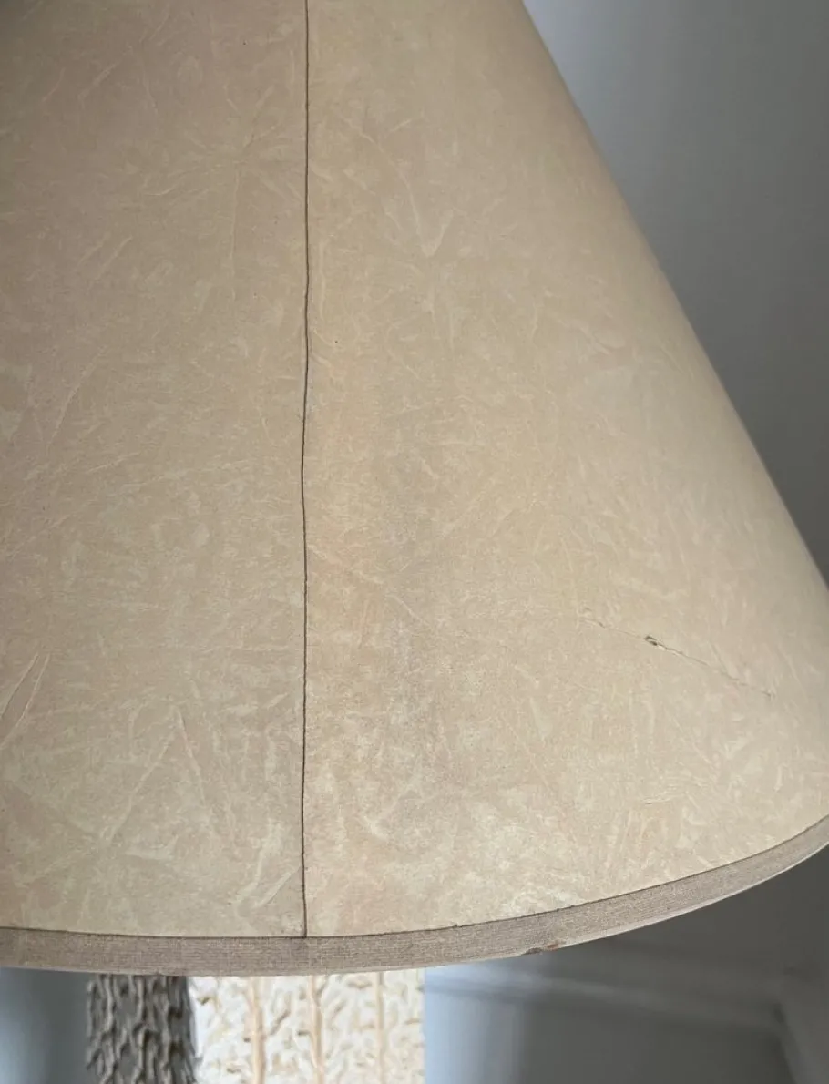 Outlet Pamono Stone Sphere Floor Lamp with Glass Table