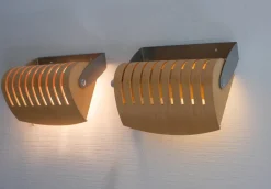 Pamono Strimma Sconces in Plywood by Knut Hagberg & Marianne Hagberg for Ikea, 1990s, Set of 2