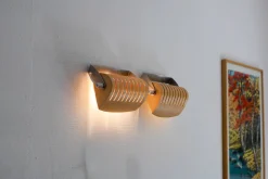 Pamono Strimma Sconces in Plywood by Knut Hagberg & Marianne Hagberg for Ikea, 1990s, Set of 2