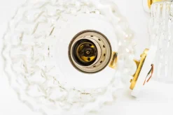 Hot Pamono Structured Glass Wall Lamps by Rupert Nikoll, Vienna, Austria, 1950s, Set of 2