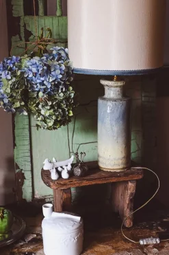 Discount Pamono Studio Pottery Table Lamp in Sea Green Blue, 1980s